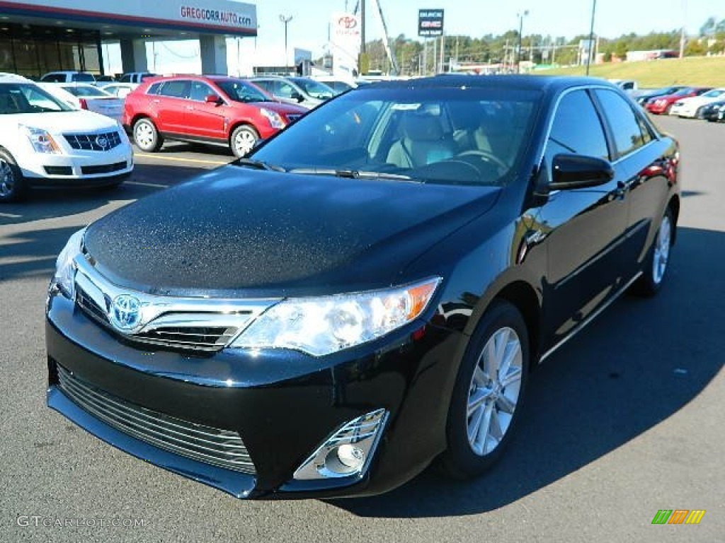 2012 Camry Hybrid XLE - Attitude Black Metallic / Ash photo #7