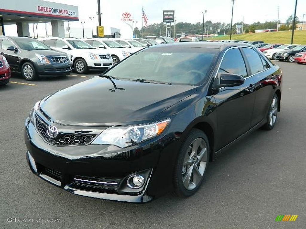 2012 Camry SE - Attitude Black Metallic / Black/Ash photo #7