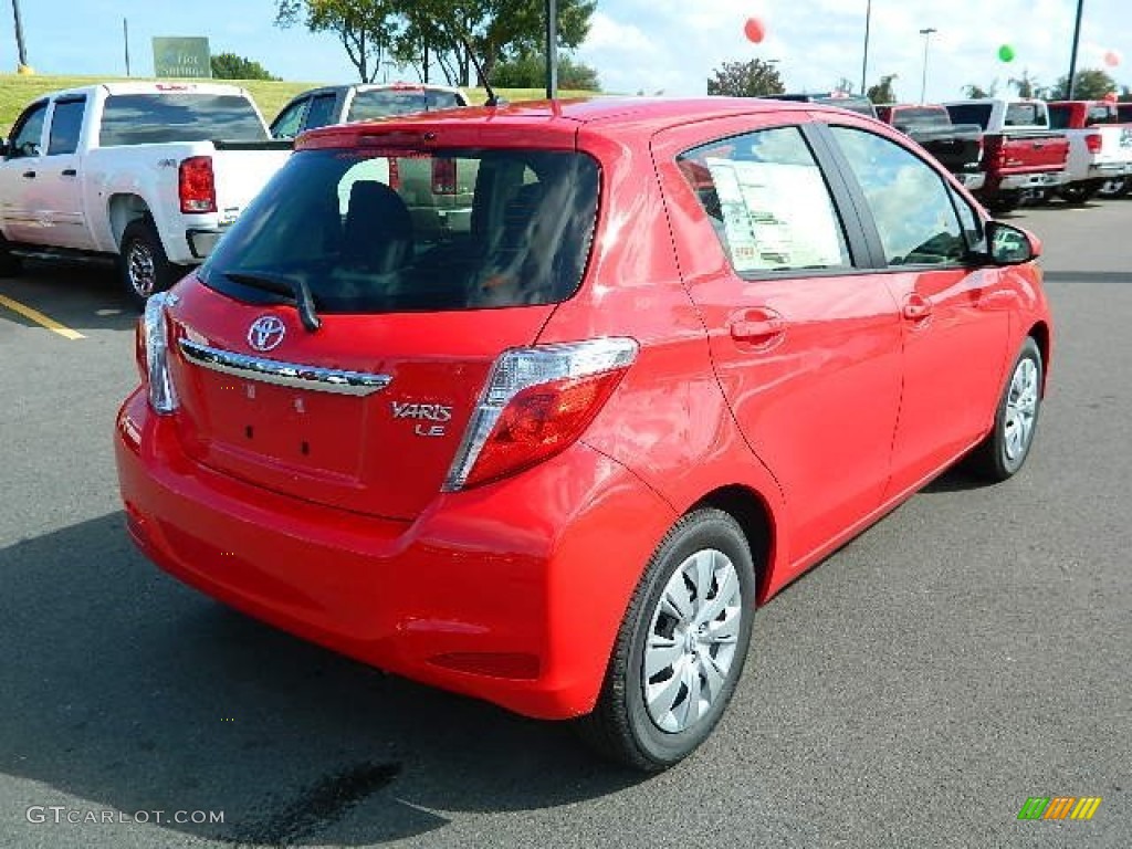2013 Yaris LE 5 Door - Absolutely Red / Ash photo #3