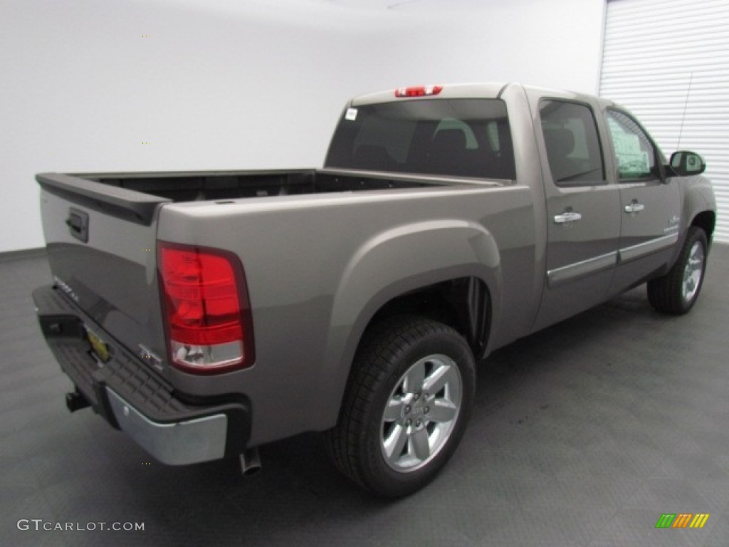 2013 Sierra 1500 SLE Crew Cab - Steel Gray Metallic / Ebony photo #3