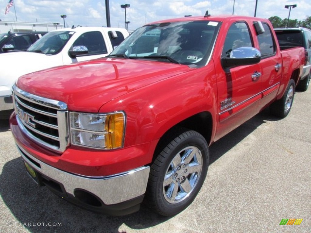 2013 Sierra 1500 SLE Crew Cab - Fire Red / Ebony photo #2