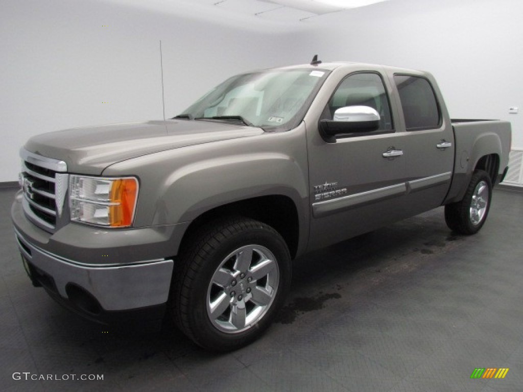 2013 Sierra 1500 SLE Crew Cab - Steel Gray Metallic / Ebony photo #1