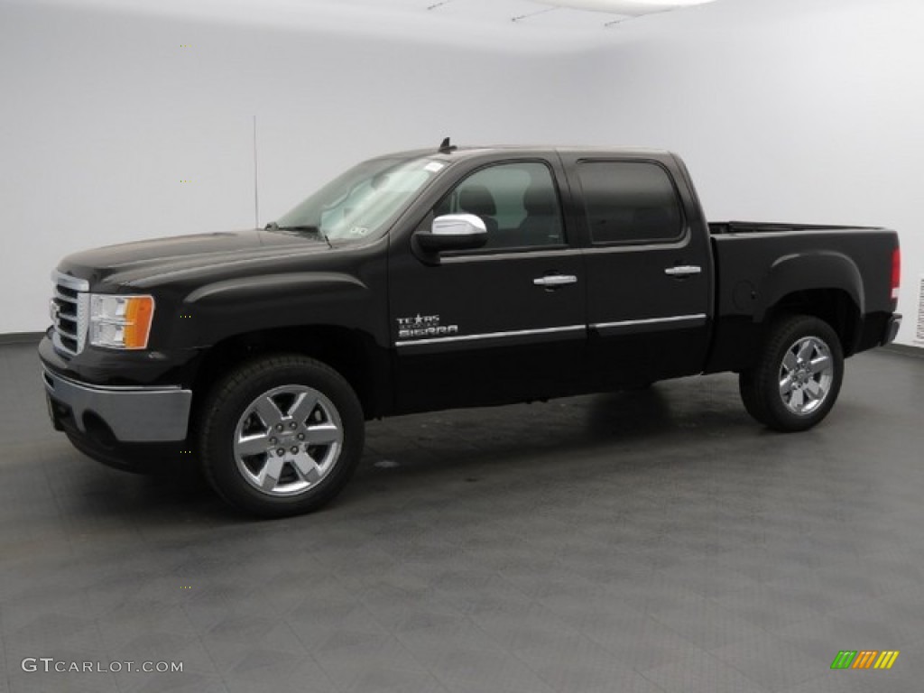 2013 Sierra 1500 SLE Crew Cab - Onyx Black / Ebony photo #1