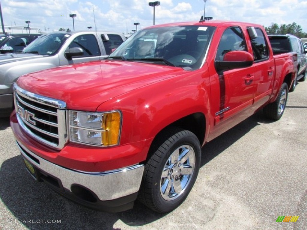 2013 Sierra 1500 SLT Crew Cab - Fire Red / Ebony photo #2