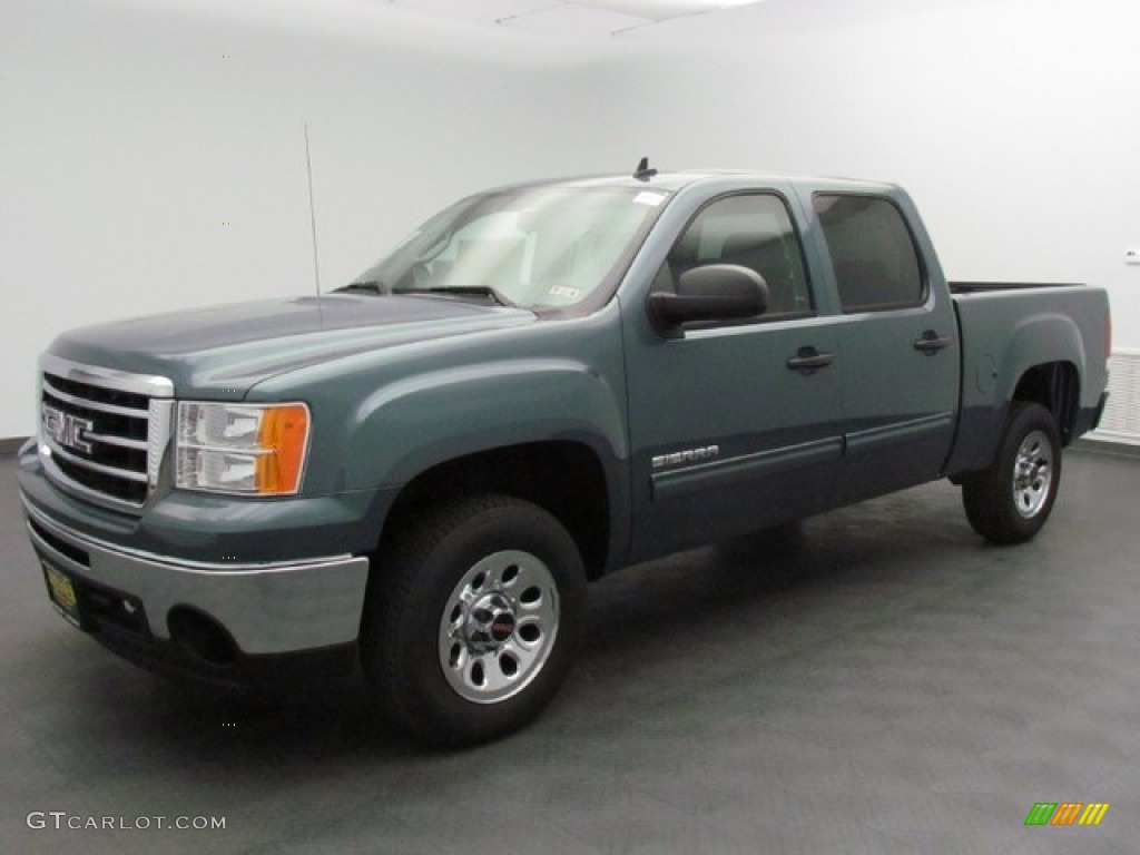 2013 Sierra 1500 SLE Crew Cab - Stealth Gray Metallic / Ebony photo #1