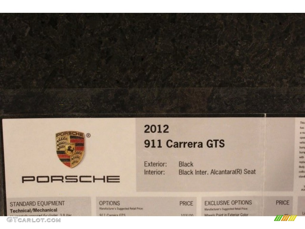 2012 911 Carrera GTS Coupe - Black / Black photo #51