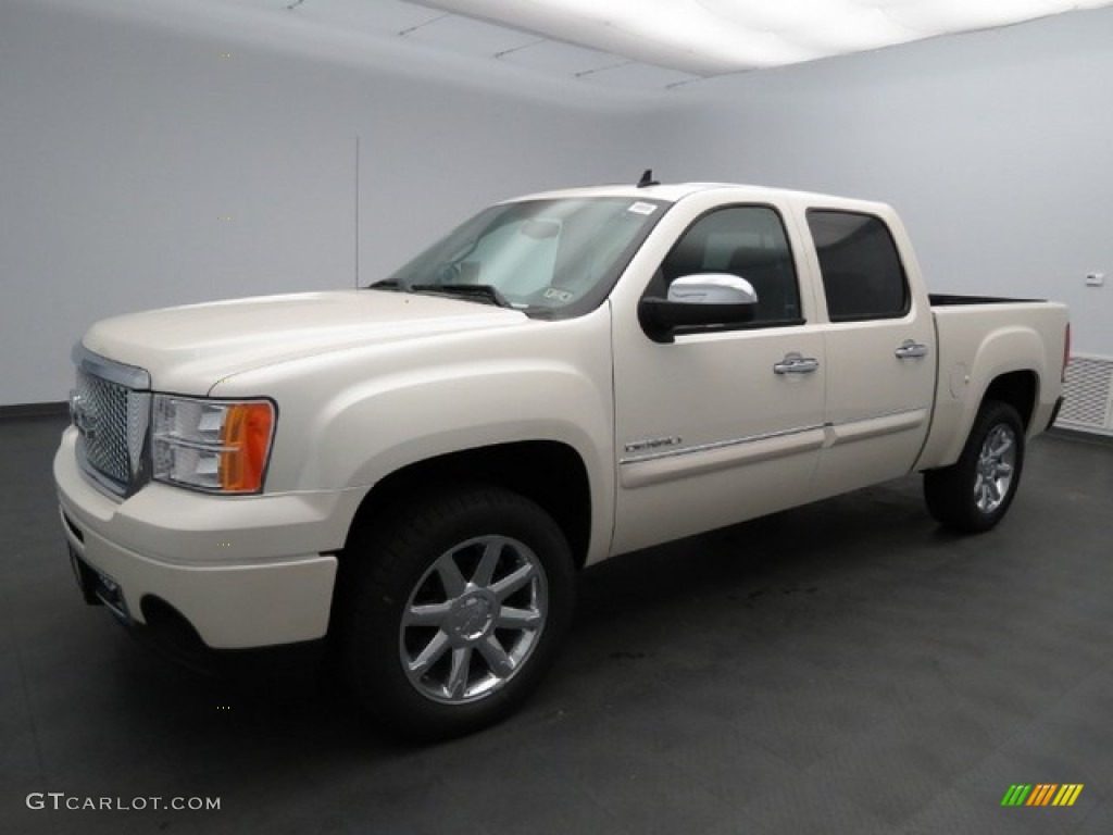 2013 Sierra 1500 Denali Crew Cab AWD - White Diamond Tricoat / Ebony photo #1