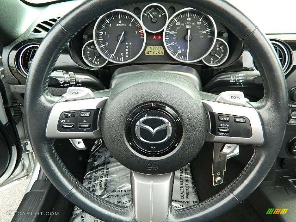 2006 Mazda MX-5 Miata Touring Roadster Black Steering Wheel Photo #76147855