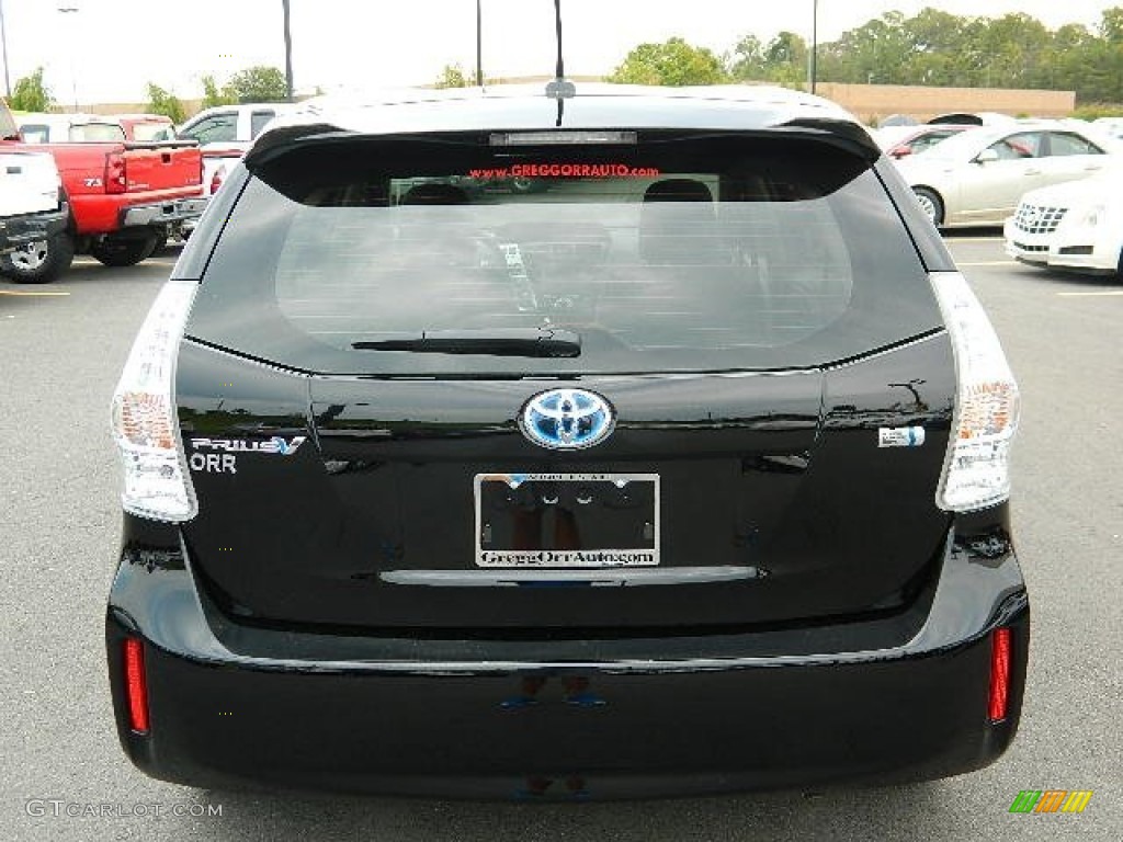2012 Prius v Three Hybrid - Black / Dark Gray photo #4
