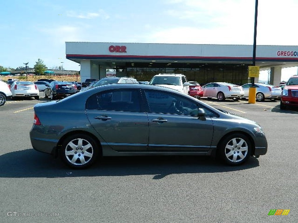 2011 Civic LX Sedan - Polished Metal Metallic / Gray photo #2