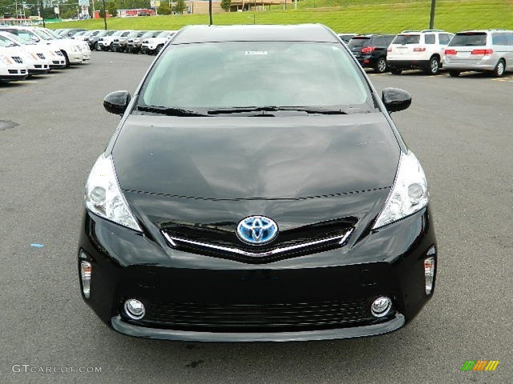 2012 Prius v Three Hybrid - Black / Dark Gray photo #8