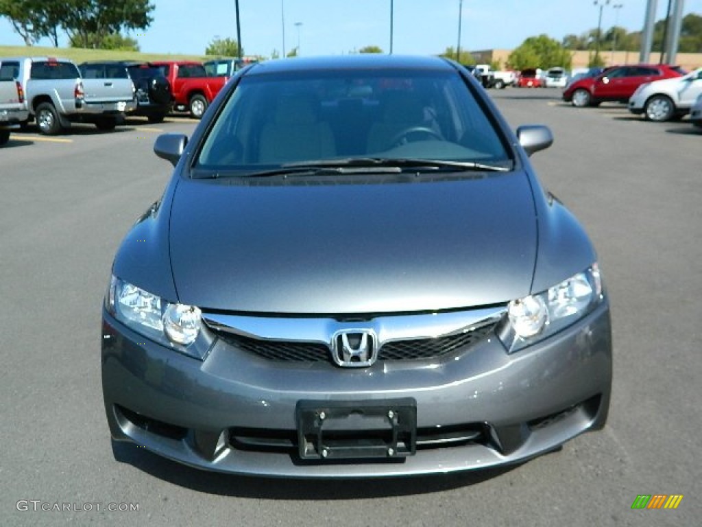 2011 Civic LX Sedan - Polished Metal Metallic / Gray photo #8