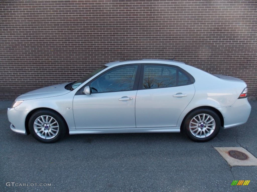 Snow Silver Metallic 2008 Saab 9-3 2.0T Sport Sedan Exterior Photo #76153143