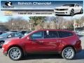 2013 Crystal Red Tintcoat Chevrolet Traverse LT AWD  photo #1