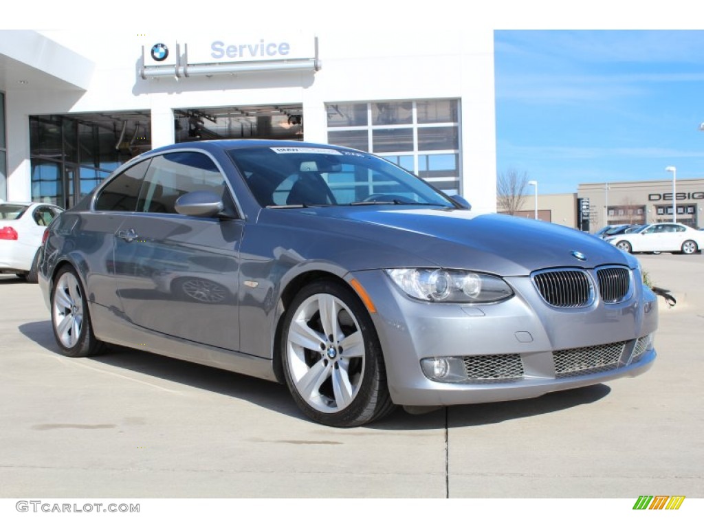 2008 3 Series 335i Coupe - Space Grey Metallic / Black photo #2