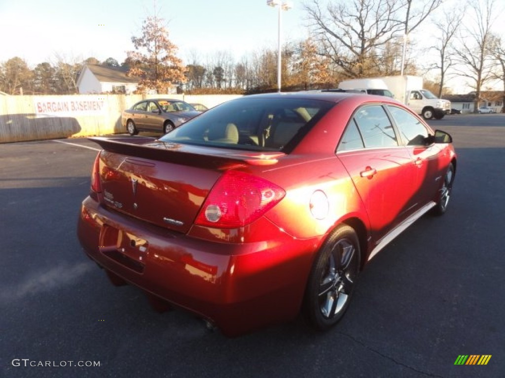 2008 G6 GXP Sedan - Performance Red Metallic / Light Taupe photo #4