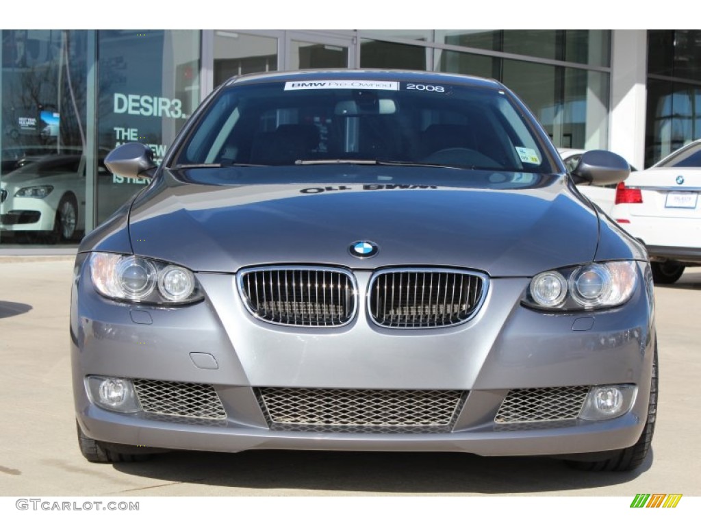 2008 3 Series 335i Coupe - Space Grey Metallic / Black photo #7