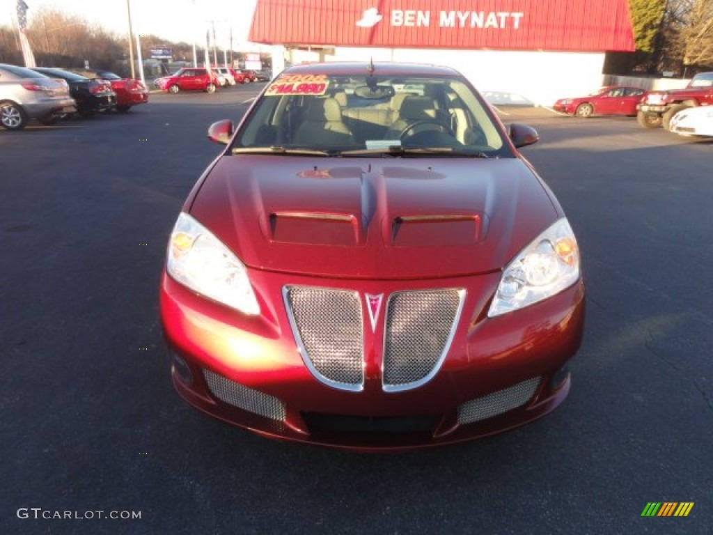 2008 G6 GXP Sedan - Performance Red Metallic / Light Taupe photo #6