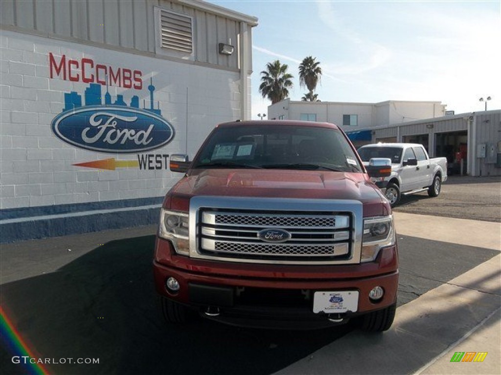 2013 F150 Platinum SuperCrew 4x4 - Ruby Red Metallic / Platinum Unique Pecan Leather photo #1