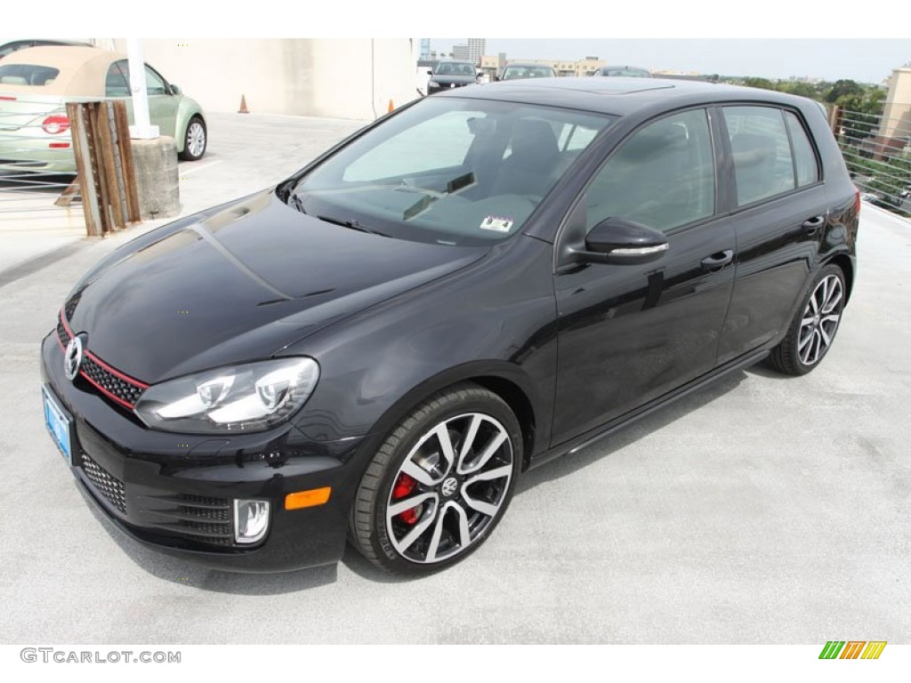 Deep Black Pearl Metallic 2013 Volkswagen GTI 4 Door Autobahn Edition Exterior Photo #76160534