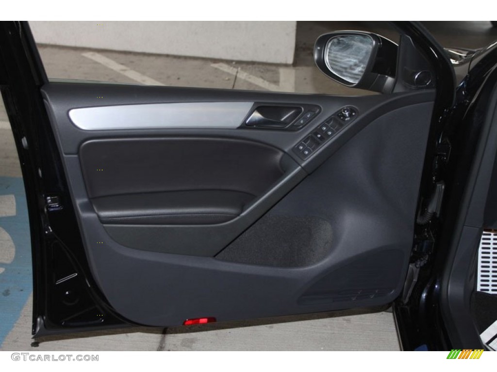 2013 Volkswagen GTI 4 Door Autobahn Edition Titan Black Door Panel Photo #76160672