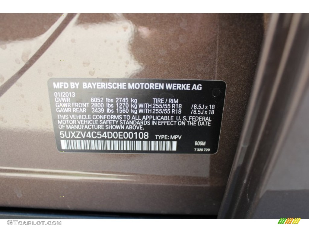 2013 X5 Color Code B06 for Sparkling Bronze Metallic Photo #76162307