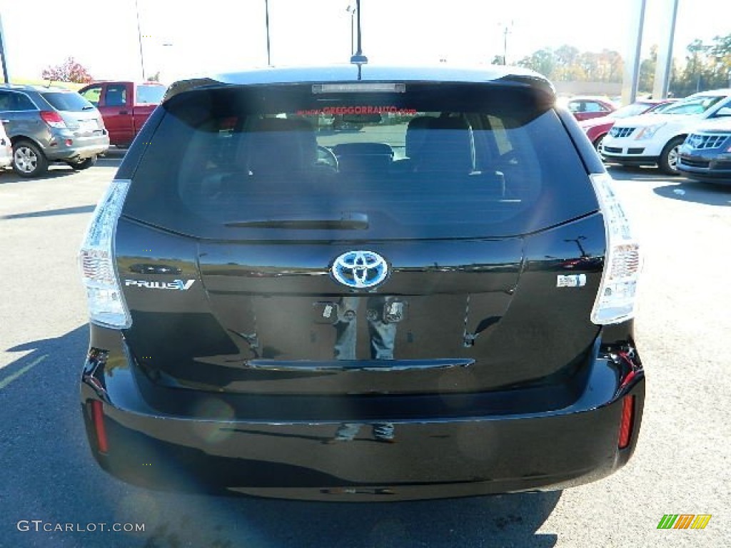 2012 Prius v Five Hybrid - Black / Misty Gray photo #4
