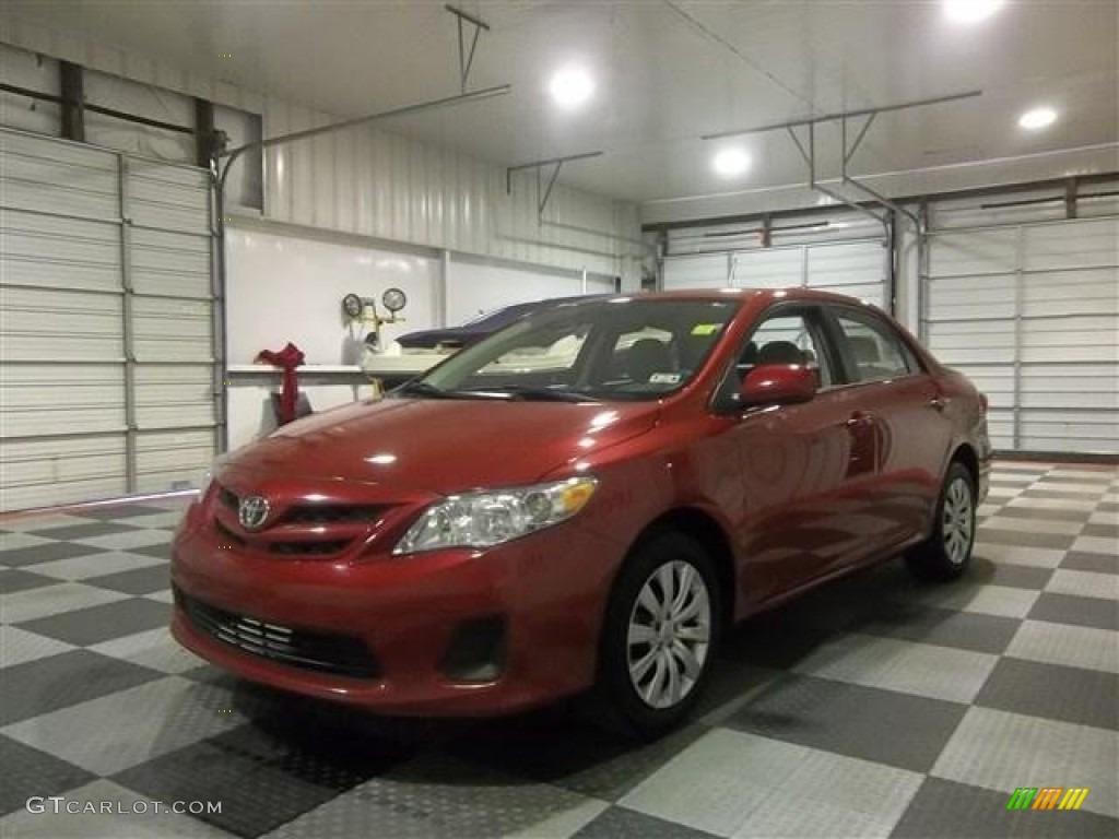 2012 Corolla LE - Barcelona Red Metallic / Ash photo #3