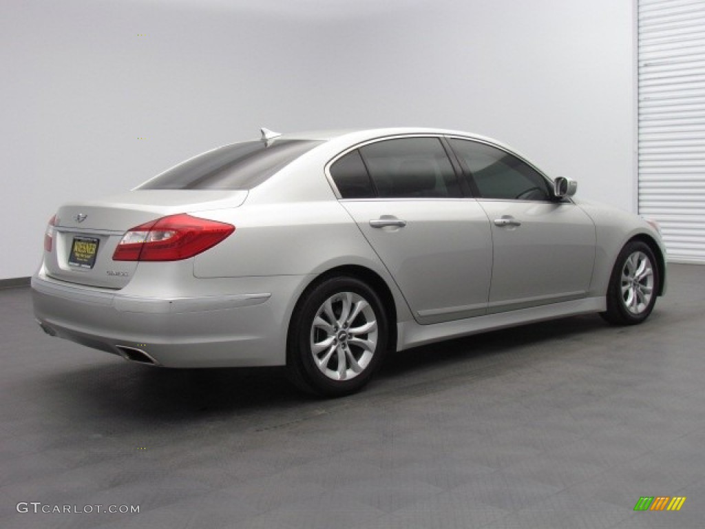 2012 Genesis 3.8 Sedan - Platinum Silver Metallic / Jet Black photo #5