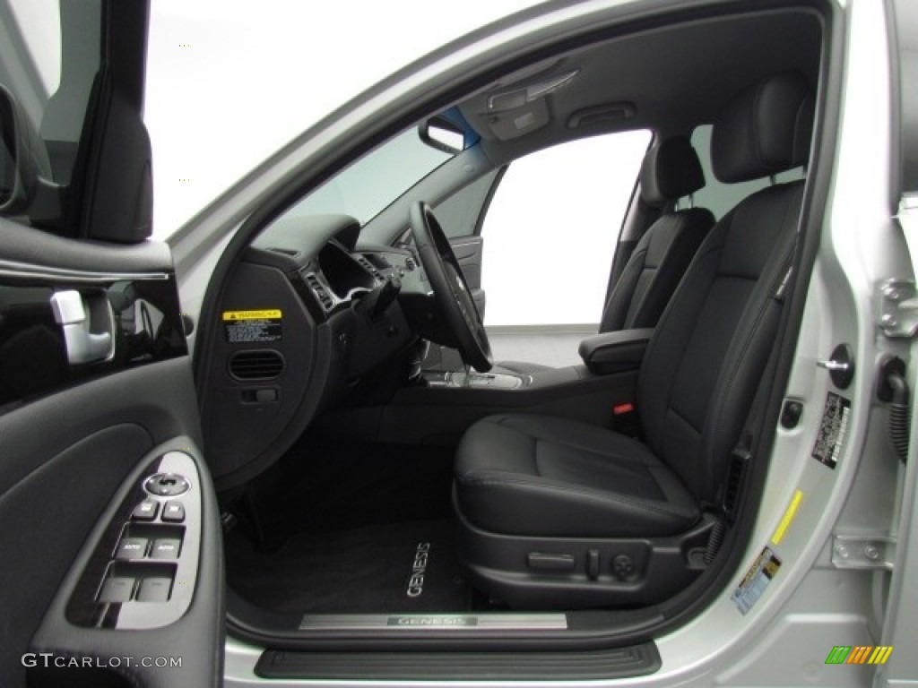 Jet Black Interior 2012 Hyundai Genesis 3.8 Sedan Photo #76166163