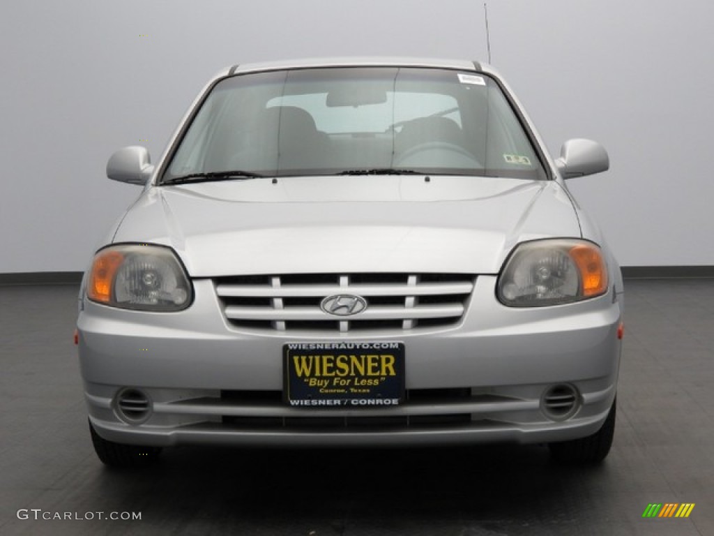 2005 Accent GLS Coupe - Silver Mist / Gray photo #2