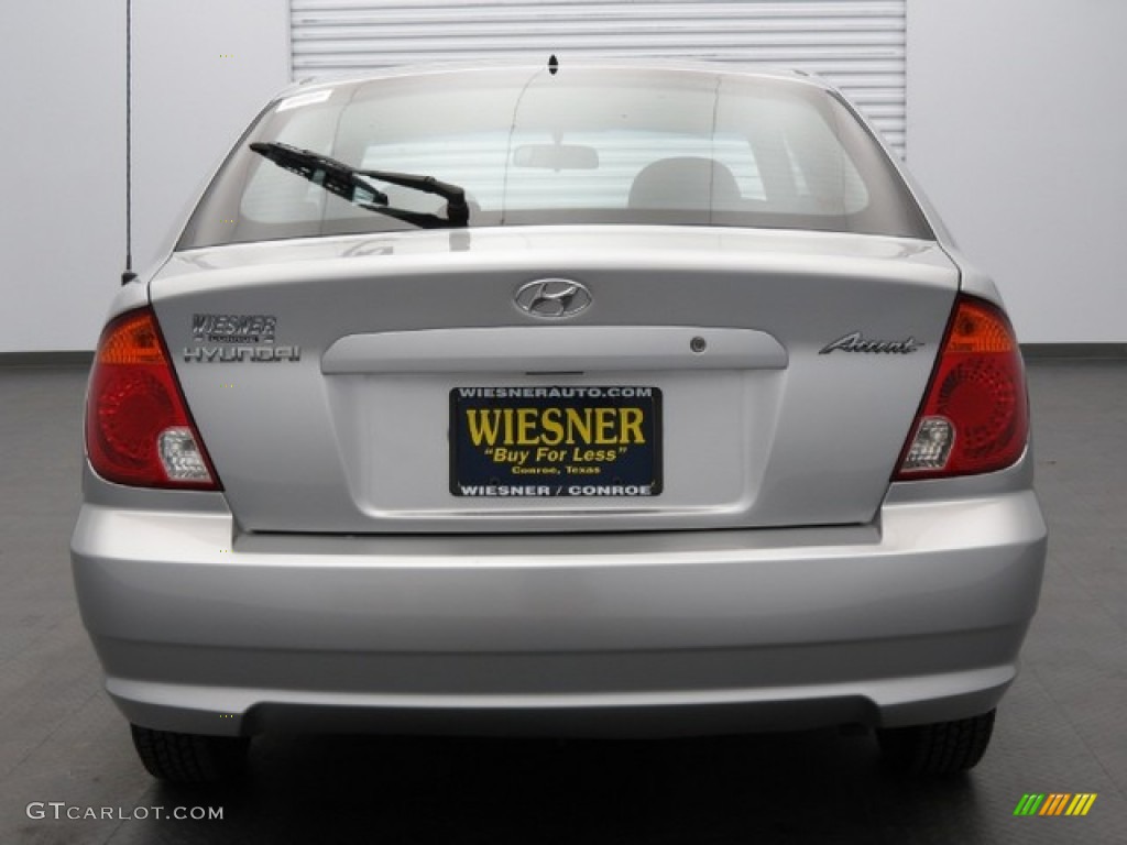 2005 Accent GLS Coupe - Silver Mist / Gray photo #6