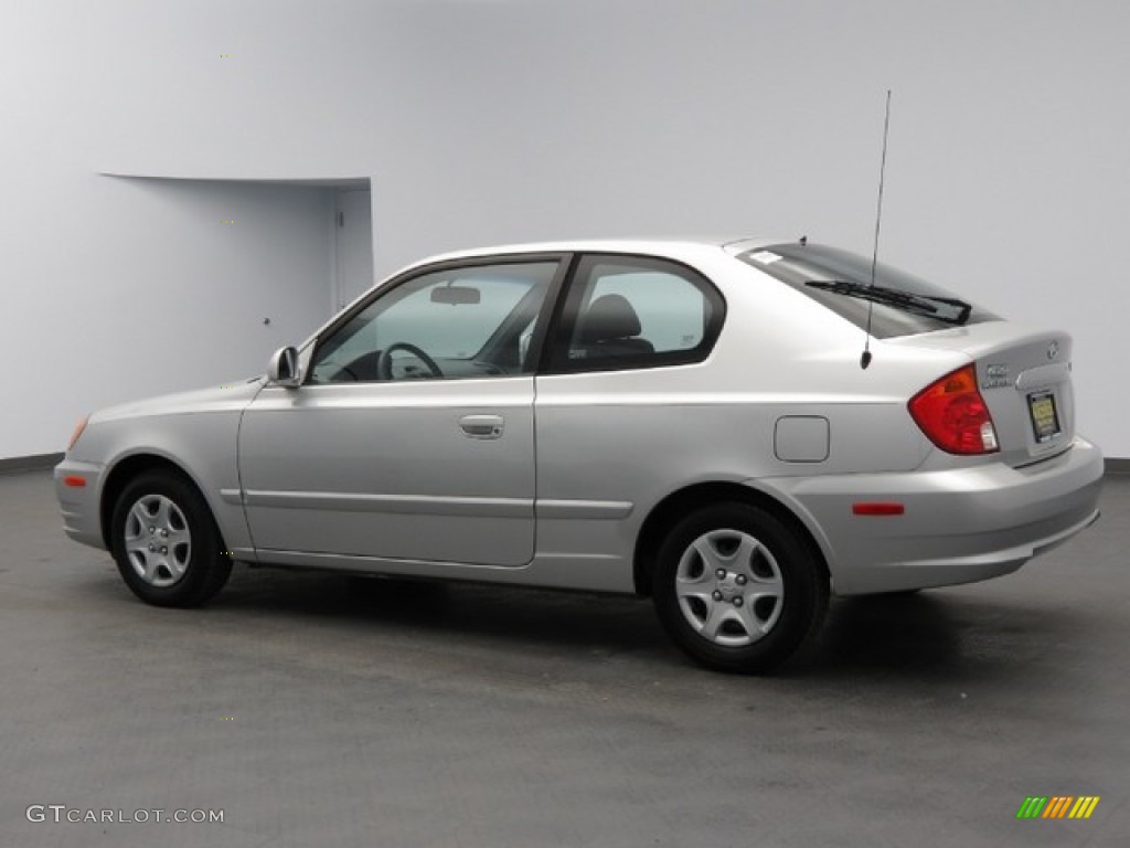 2005 Accent GLS Coupe - Silver Mist / Gray photo #7