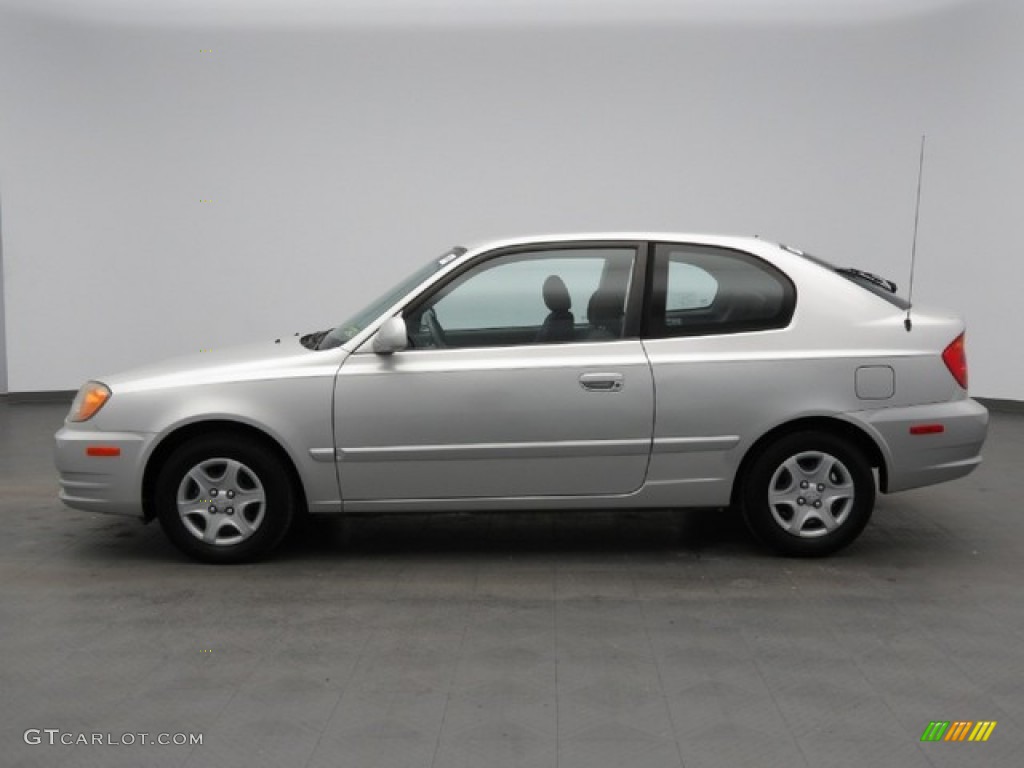 2005 Accent GLS Coupe - Silver Mist / Gray photo #8