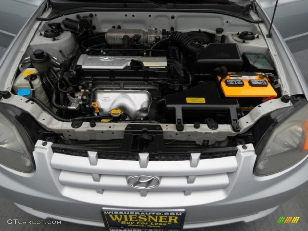 2005 Accent GLS Coupe - Silver Mist / Gray photo #9