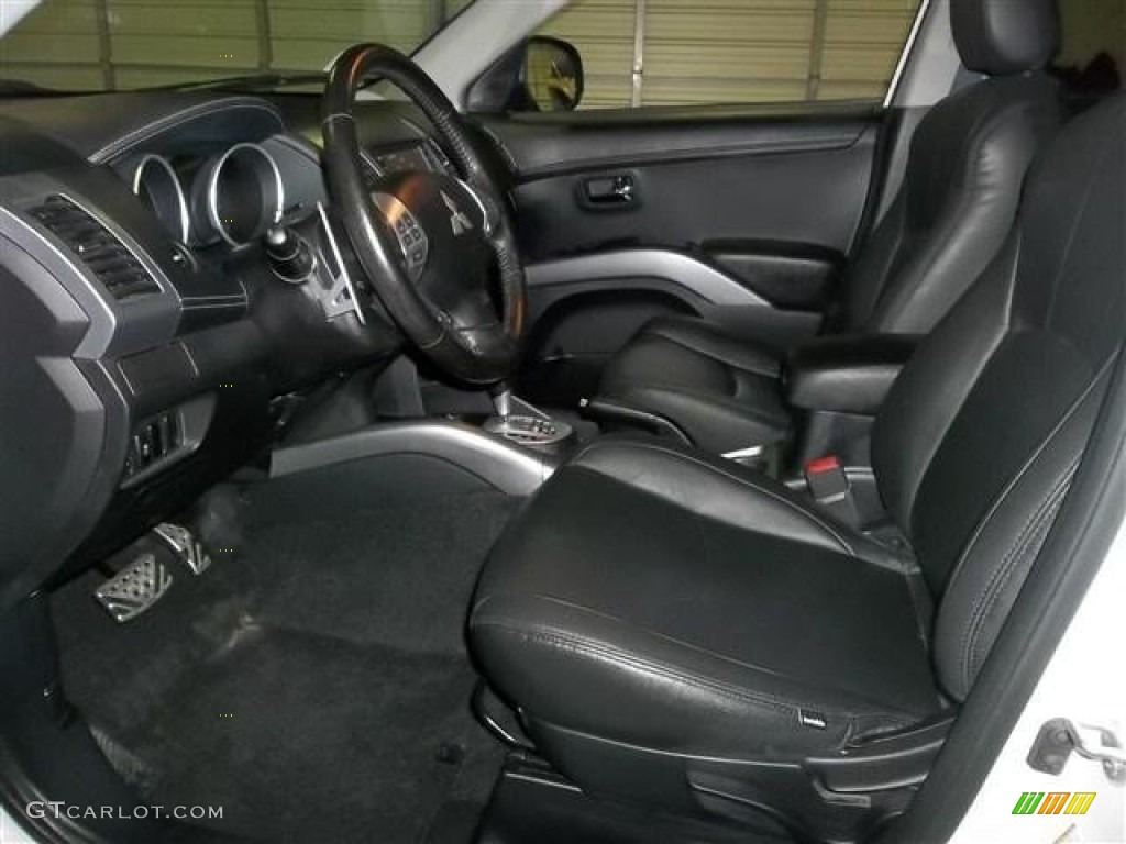 Black Interior 2012 Mitsubishi Outlander GT S AWD Photo #76167512