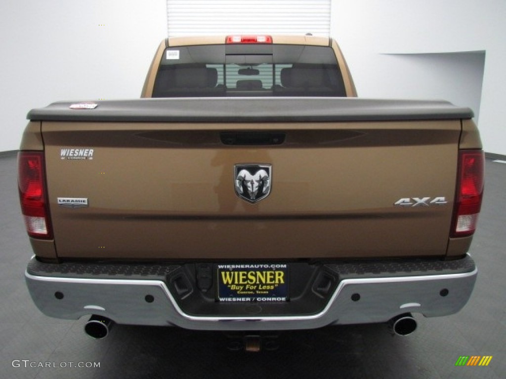 2011 Ram 1500 Laramie Crew Cab 4x4 - Saddle Brown Pearl / Light Pebble Beige/Bark Brown photo #6