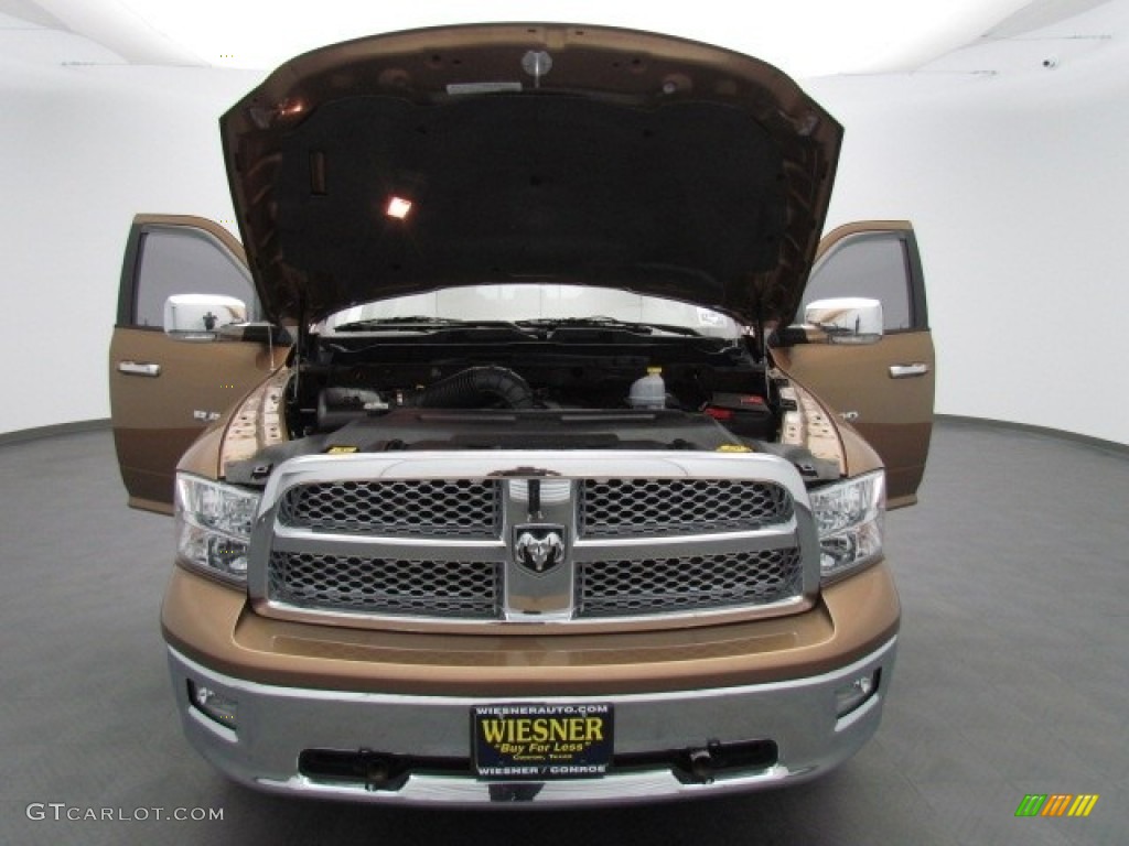 2011 Ram 1500 Laramie Crew Cab 4x4 - Saddle Brown Pearl / Light Pebble Beige/Bark Brown photo #10