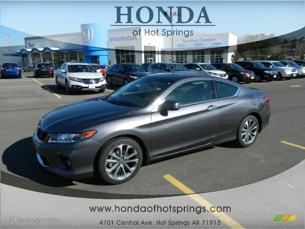 2013 Accord EX-L V6 Coupe - Modern Steel Metallic / Black photo #1