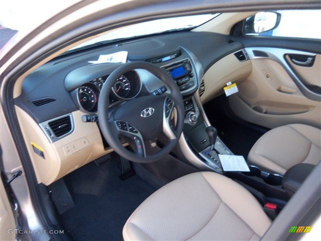 2013 Elantra GLS - Desert Bronze / Beige photo #8