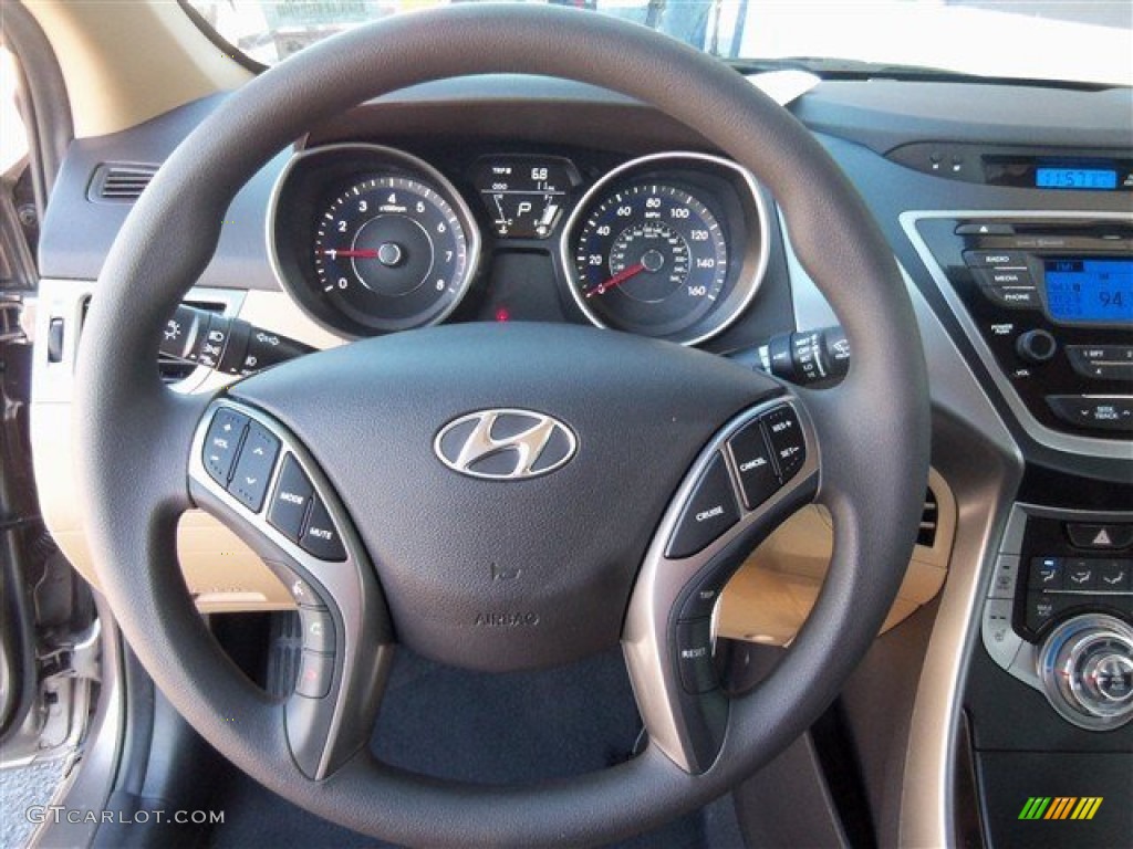 2013 Elantra GLS - Desert Bronze / Beige photo #12
