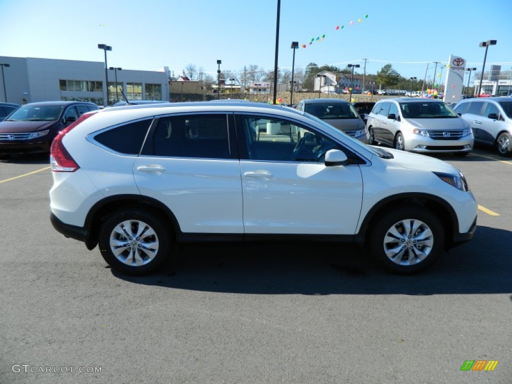 2013 CR-V EX-L AWD - White Diamond Pearl / Beige photo #6