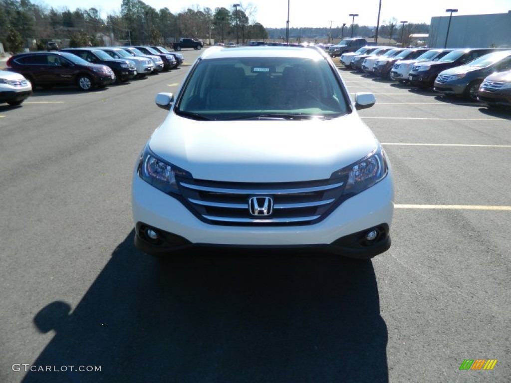 2013 CR-V EX-L AWD - White Diamond Pearl / Beige photo #8