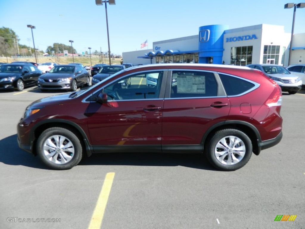 2013 CR-V EX-L - Basque Red Pearl II / Gray photo #2