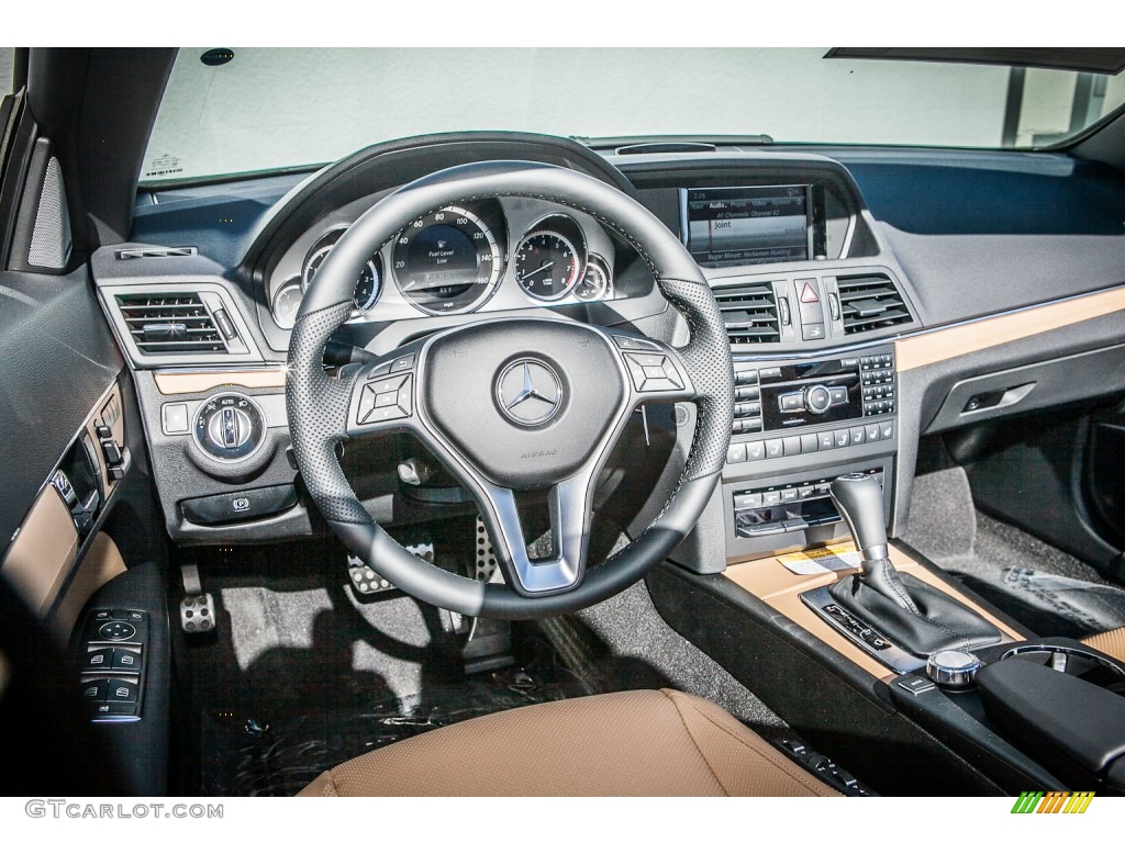 Natural Beige/Black Interior 2013 Mercedes-Benz E 350 Cabriolet Photo #76172648