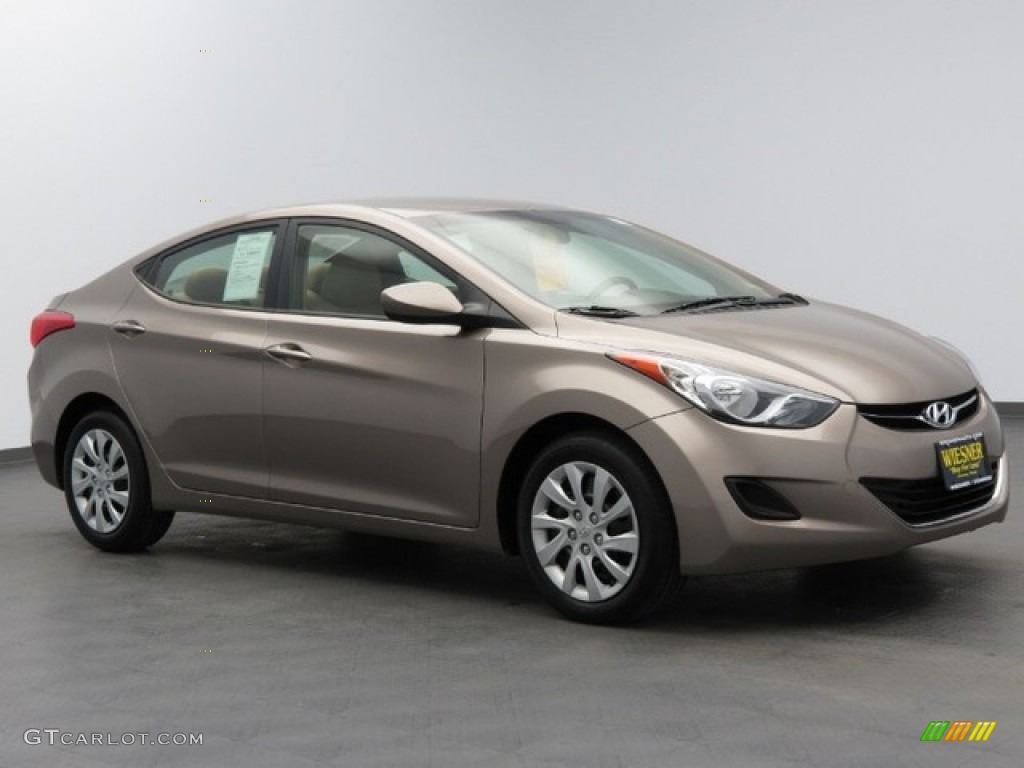 2012 Elantra GLS - Desert Bronze / Beige photo #3