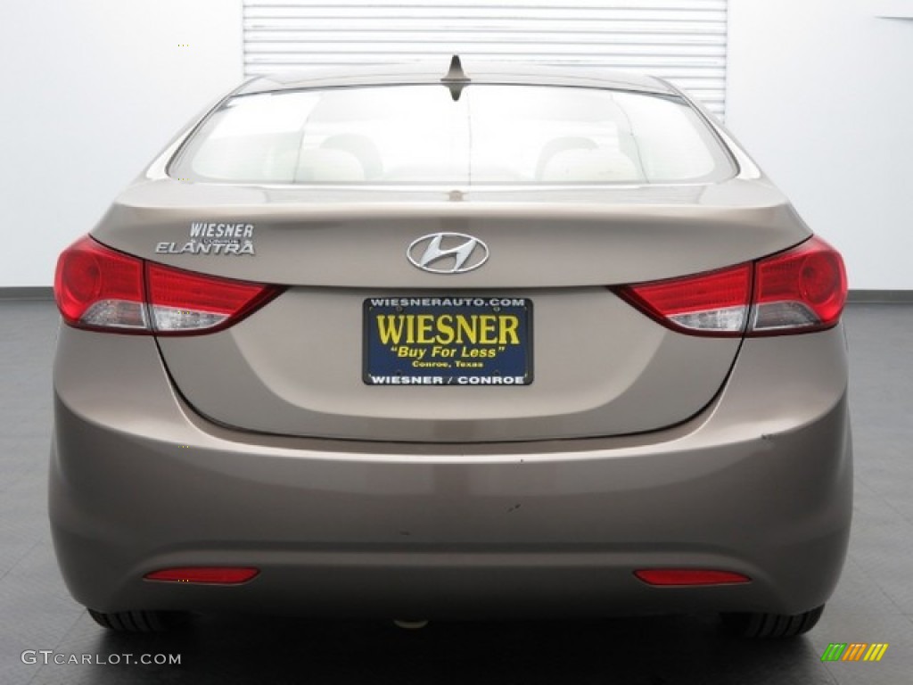 2012 Elantra GLS - Desert Bronze / Beige photo #6