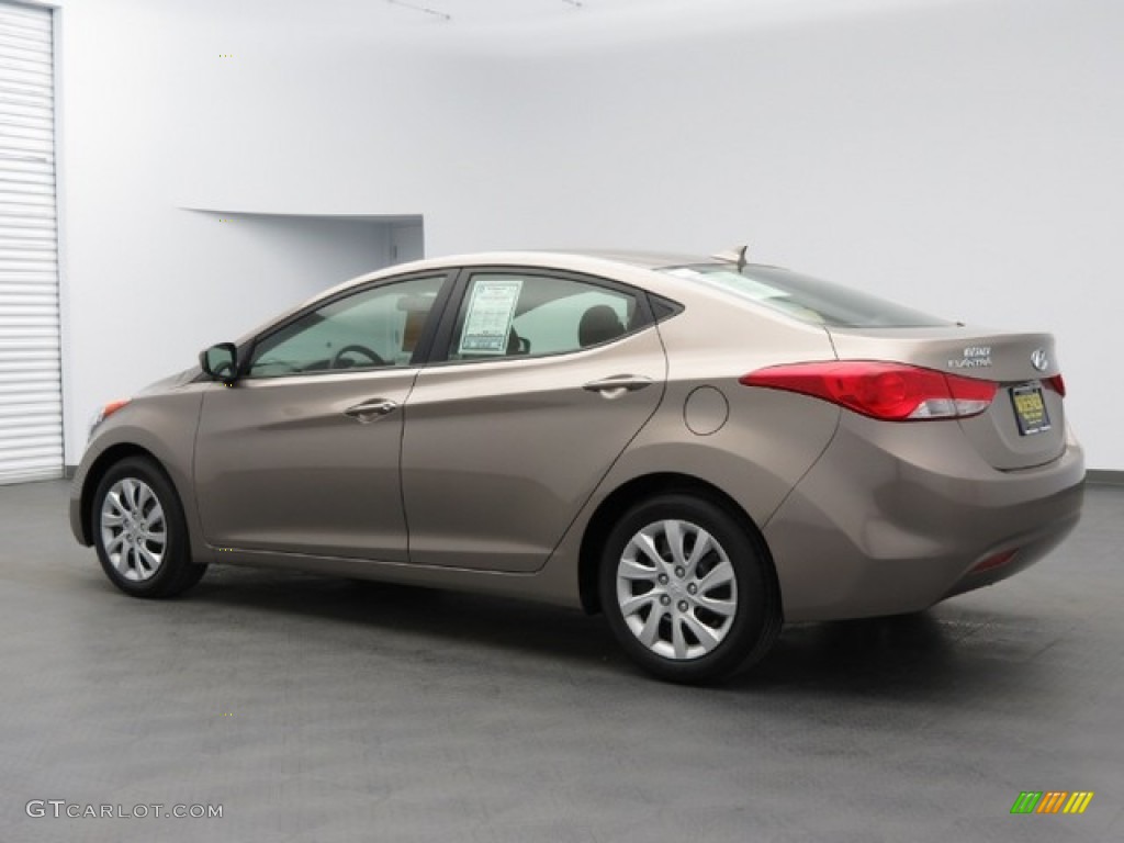 2012 Elantra GLS - Desert Bronze / Beige photo #7