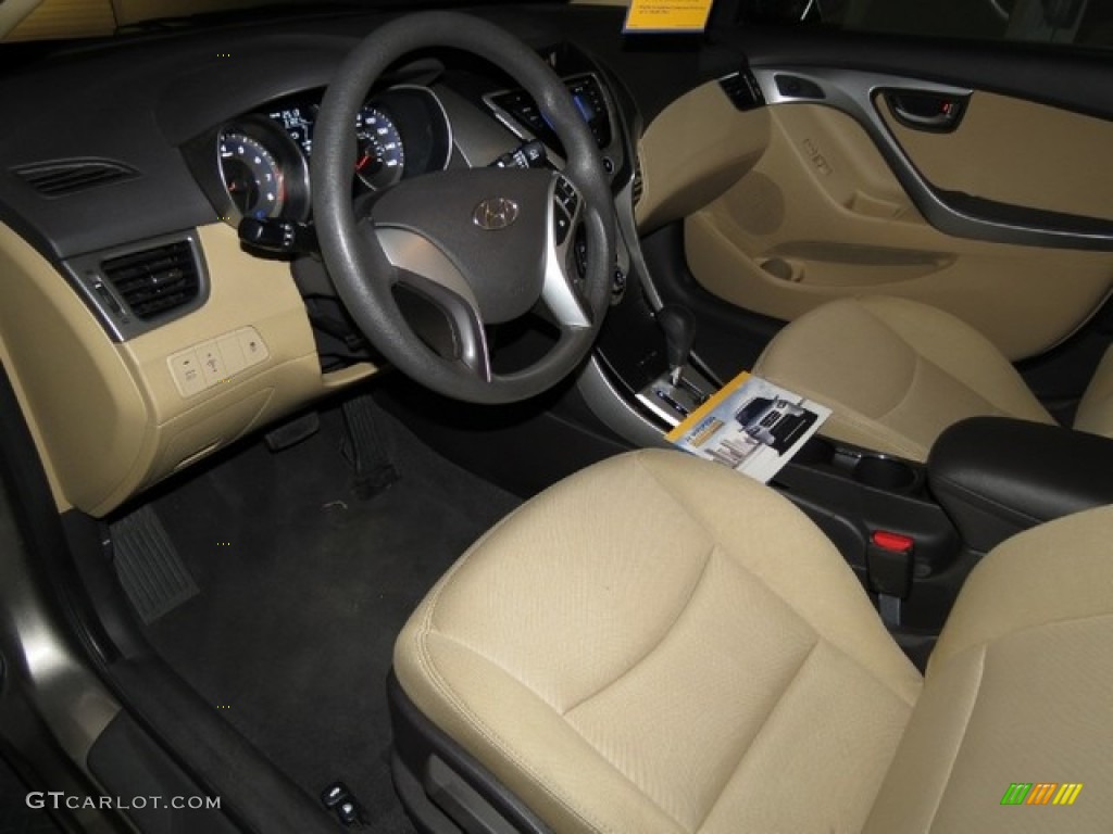 2012 Elantra GLS - Desert Bronze / Beige photo #17