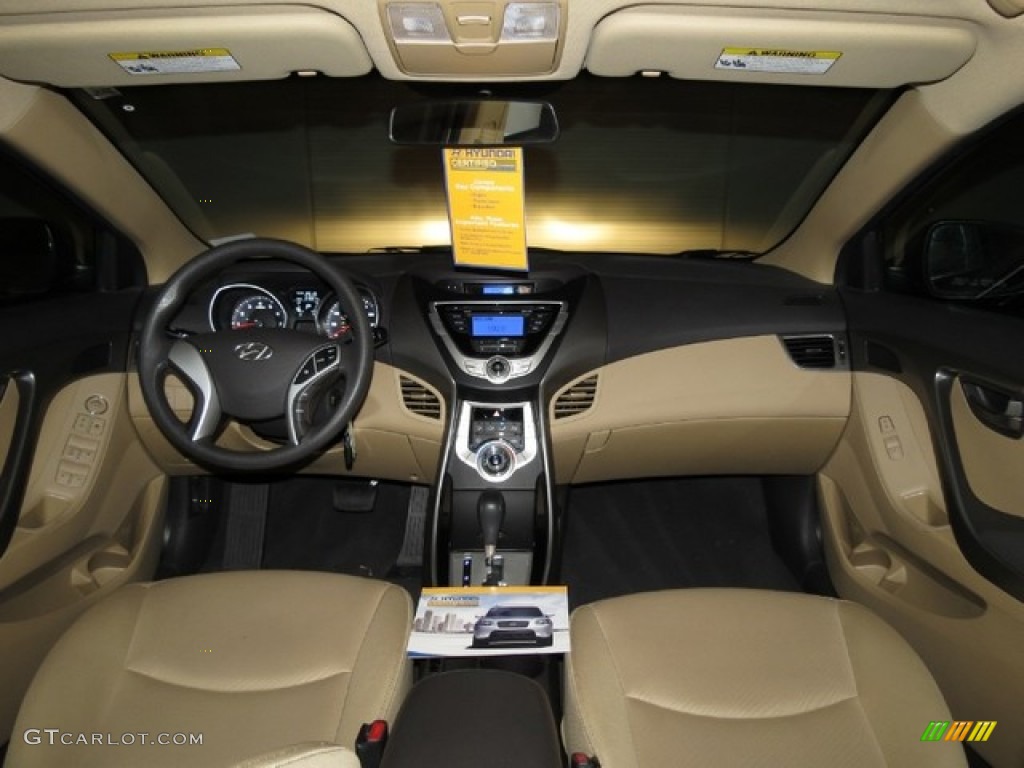2012 Elantra GLS - Desert Bronze / Beige photo #18